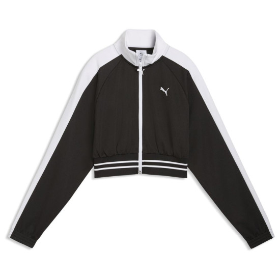 Puma Γυναικεία ζακέτα T7 Pique Relaxed Cropped Track Top